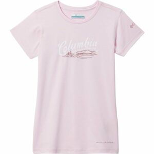 Columbia MISSION PEAK™ SHORT SLEEVE GRAPHIC SHIRT Dívčí triko, růžová, veľkosť S