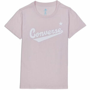 Converse WOMENS NOVA CENTER FRONT LOGO TEE růžová XS - Dámské tričko