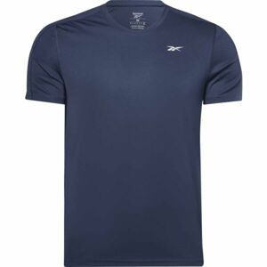 Reebok SS TECH TEE Pánské sportovní tričko, tmavě modrá, velikost XL